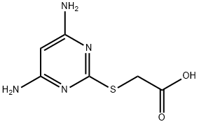 [(4,6-二氨基嘧啶-2-基)硫代]乙酸, 6638-40-0, 结构式