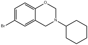 6-Bromo-3-cyclohexyl-3,4-dihydro-2H-1,3-benzoxazine Structure