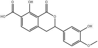 8-Hydroxy-3-(3-hydroxy-4-methoxyphenyl)-3,4-dihydro-1-oxo-1H-2-benzopyran-4-carboxylic acid|