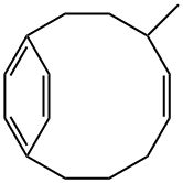 (E)-4-Methylbicyclo[8.2.2]tetradeca-5,10,12(1),13-tetraene Struktur