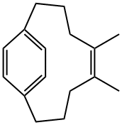 (Z)-5,6-Dimethylbicyclo[8.2.2]tetradeca-5,10,12(1),13-tetrene Structure