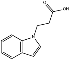 1H-インドール-1-プロピオン酸 化学構造式