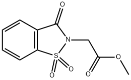 methyl 3-oxo1,2-benzisothiazole-2(3H)-acetate 1,1-dioxide Struktur