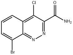8-bromo-4-chlorocinnoline-3-carboxamide Structure