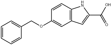 5-苯甲氧基吲哚-2-羧酸 结构式