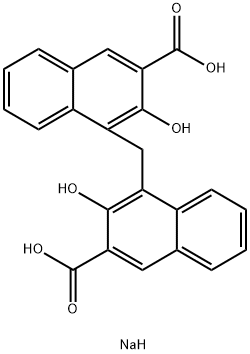 4,4'-Methylenebis(3-hydroxy-2-naphthoic acid) disodium salt Structure