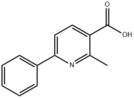 2-メチル-6-フェニルニコチン酸 化学構造式