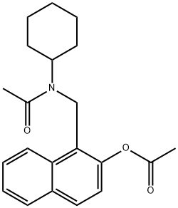 [1-[(acetyl-cyclohexyl-amino)methyl]naphthalen-2-yl] acetate Structure