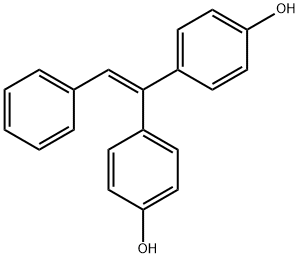 1,1-bis(4-hydroxyphenyl)-2-phenylethylene Structure