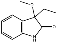 3-エチル-1,3-ジヒドロ-3-メトキシ-2H-インドール-2-オン 化学構造式