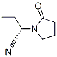 1-Pyrrolidineacetonitrile,alpha-ethyl-2-oxo-,(alphaS)-(9CI) Struktur