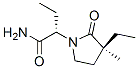 1-Pyrrolidineacetamide,alpha,3-diethyl-3-methyl-2-oxo-,(alphaS,3S)-(9CI) Struktur