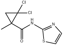 Cyclopropanecarboxamide, 2,2-dichloro-1-methyl-N-2-thiazolyl- (9CI) Struktur