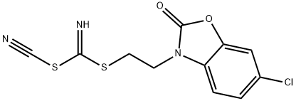 [(6-CHLORO-2-OXOBENZO[D]OXAZOL-3(2H)-YL)METHYL]METHYL CYANOCARBONIMIDODITHIOATE, 664322-03-6, 结构式