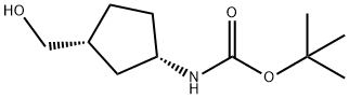 Carbamic acid, [(1S,3R)-3-(hydroxymethyl)cyclopentyl]-, 1,1-dimethylethyl Struktur