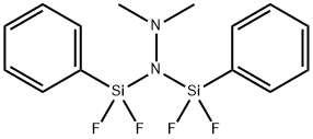 1,1-ビス(ジフルオロフェニルシリル)-2,2-ジメチルヒドラジン 化学構造式
