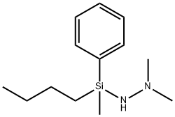 2-[ブチル(メチル)フェニルシリル]-1,1-ジメチルヒドラジン 化学構造式