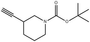 1-Piperidinecarboxylic acid, 3-ethynyl-, 1,1-dimethylethyl ester 化学構造式