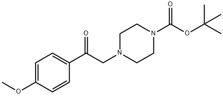 4-[2-(4-METHOXY-PHENYL)-2-OXO-ETHYL]-PIPERAZINE-1-CARBOXYLIC ACID TERT-BUTYL ESTER, 664362-19-0, 结构式