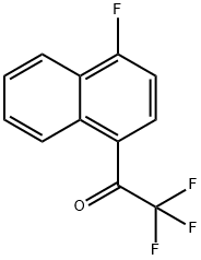 1-(4-フルオロナフチル)トリフルオロメチルケトン 化学構造式