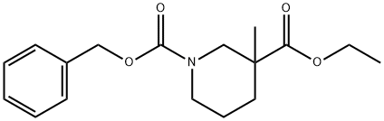 N-Cbz-3-甲基-3-哌啶甲酸乙酯, 664364-60-7, 结构式