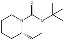 1-Piperidinecarboxylicacid,2-ethyl-,1,1-dimethylethylester,(2R)-(9CI) 结构式