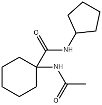 Cyclohexanecarboxamide, 1-(acetylamino)-N-cyclopentyl- (9CI) Structure