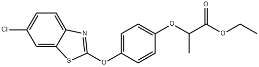 乙基 2-[4-[(6-氯苯并噻唑-2-氧基)]苯氧基]丙酸酯,66441-11-0,结构式