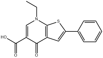 7-ETHYL-4-OXO-2-PHENYL-4,7-DIHYDROTHIENO[2,3-B]PYRIDINE-5-CARBOXYLIC ACID Struktur