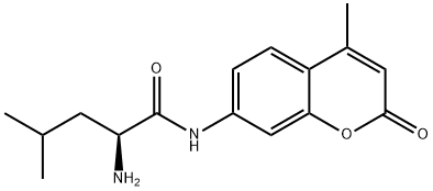 N-(2-オキソ-4-メチル-2H-1-ベンゾピラン-7-イル)-L-ロイシンアミド 化学構造式