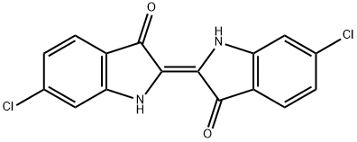 3H-Indol-3-one, 6-chloro-2-(6-chloro-1,3-dihydro-3-oxo-2H-indol-2-ylidene)-1,2-dihydro-, (E)- Struktur