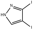 3,4-Diiodopyrazole 化学構造式