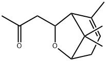 1-(2,8,8-トリメチル-6-オキサビシクロ[3.2.1]オクタ-2-エン-7-イル)-2-プロパノン 化学構造式