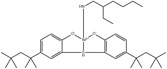 [2,2'-Thiobis(4-tert-octylphenolate)]-2-ethylhexylamine nickel(II) Structure