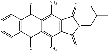 4,11-ジアミノ-2-(2-メチルプロピル)-1H-ナフト[2,3-f]イソインドール-1,3,5,10(2H)-テトラオン 化学構造式