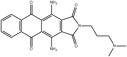 4,11-Diamino-2-[3-(dimethylamino)propyl]-1H-naphth[2,3-f]isoindole-1,3,5,10(2H)-tetrone Struktur