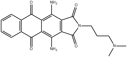 4,11-Diamino-2-[3-(dimethylamino)propyl]-1H-naphth[2,3-f]isoindole-1,3,5,10(2H)-tetrone Structure