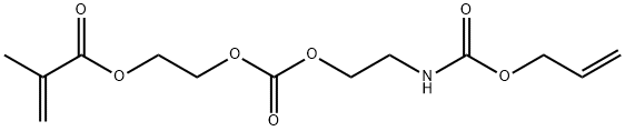 4,9-dioxo-3,5,10-trioxa-8-azatridec-12-en-1-yl methacrylate Struktur
