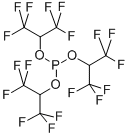 亜りん酸トリス(1,1,1,3,3,3-ヘキサフルオロ-2-プロピル) 化学構造式