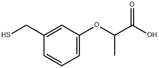 2-[3-(mercaptomethyl)phenoxy]propionic acid Struktur
