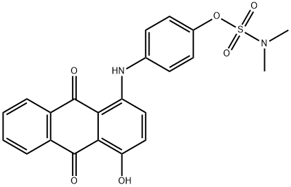 4-[(9,10-dihydro-4-hydroxy-9,10-dioxo-1-anthryl)amino]phenyl dimethylsulphamate Structure