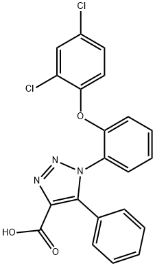 1-[2-(2,4-DICHLOROPHENOXY)PHENYL]-5-PHENYL-1H-1,2,3-TRIAZOLE-4-CARBOXYLIC ACID,664966-03-4,结构式