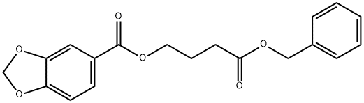 1,3-BENZODIOXOLE-5-CARBOXYLIC ACID, 4-OXO-4-(PHENYLMETHOXY)BUTYL ESTER Structure