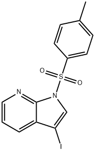 1H-Pyrrolo[2,3-b]pyridine, 3-iodo-1-[(4-Methylphenyl)sulfonyl]- Struktur