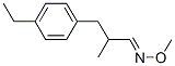 Benzenepropanal, 4-ethyl-alpha-methyl-, O-methyloxime (9CI) Struktur