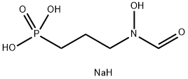 [3-(ホルミルヒドロキシアミノ)プロピル]ホスホン酸ナトリウム 化学構造式