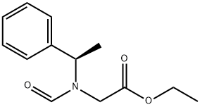(R)-ethyl N-formyl-N-(1-phenylethyl)glycine Struktur