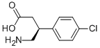 (S)-4-アミノ-3-(4-クロロフェニル)酪酸 化学構造式