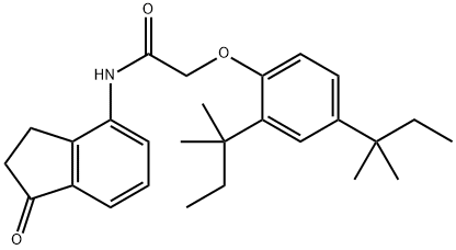 4-[2,4-Di(tert-pentyl)phenoxyacetylamino]-1-indanone Structure