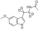 N-ACETYL-5-METHOXYTRYPTAMINE-ALPHA,ALPHA,BETA,BETA-D4 Struktur